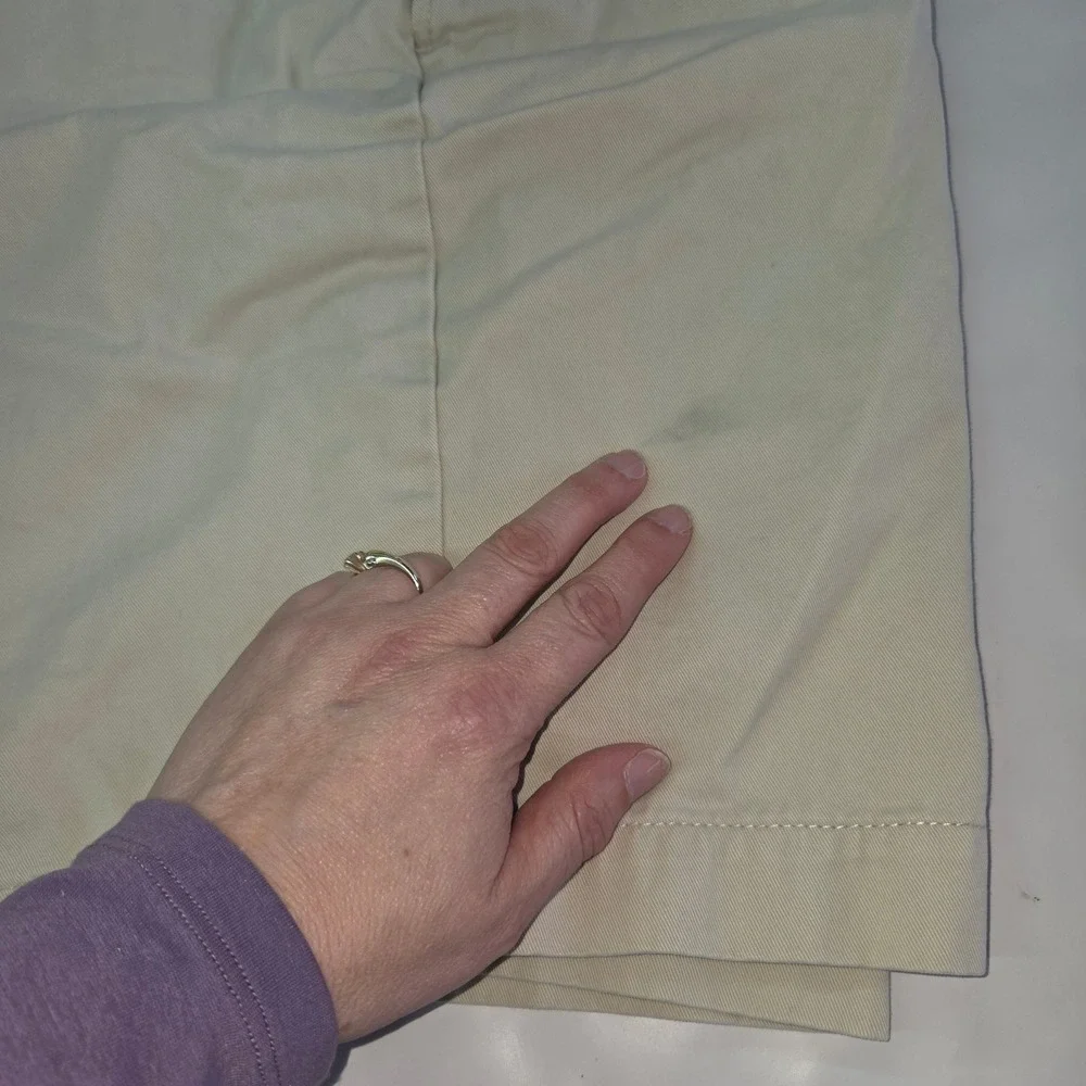 Polo Ralph Lauren Chino Shorts Men 38 Khaki Tan Cotton Twill Flat Front 9 Inseam
